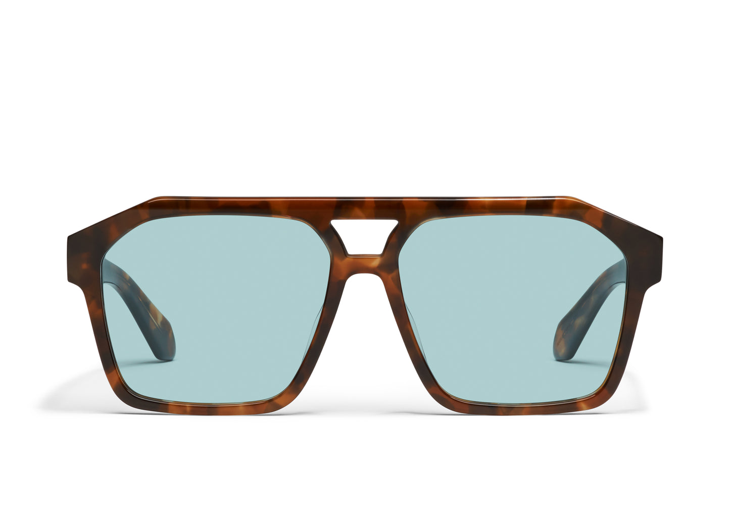 QUAY SUNGLASSES - Soundcheck - Amber Tort Frame / Aqua Lens