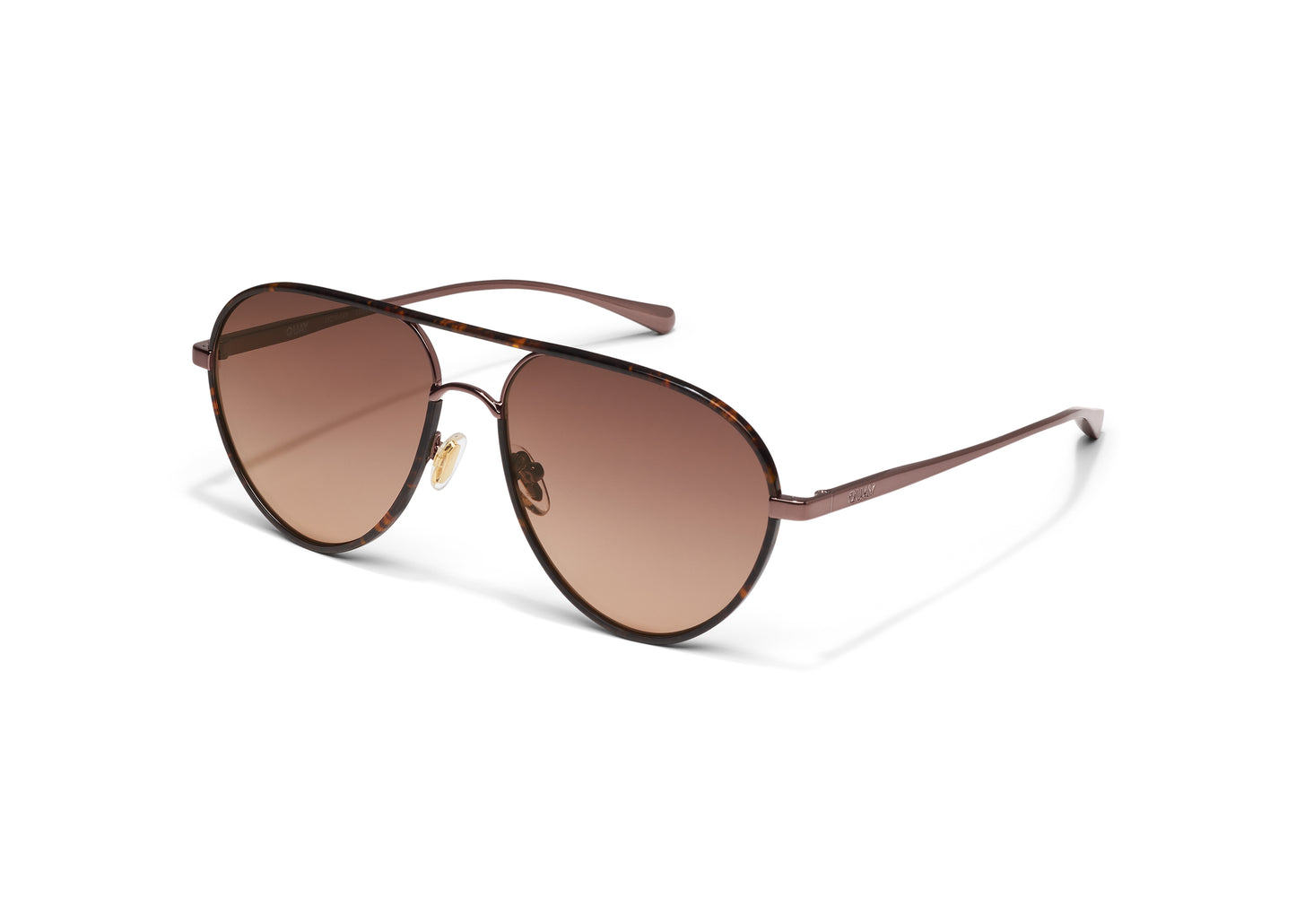 QUAY SUNGLASSES - Say Less - Dark Tort Frame / Brown Fawn Lens