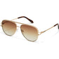 QUAY SUNGLASSES - High Key Twist - Gold Frame / Sepia Lens