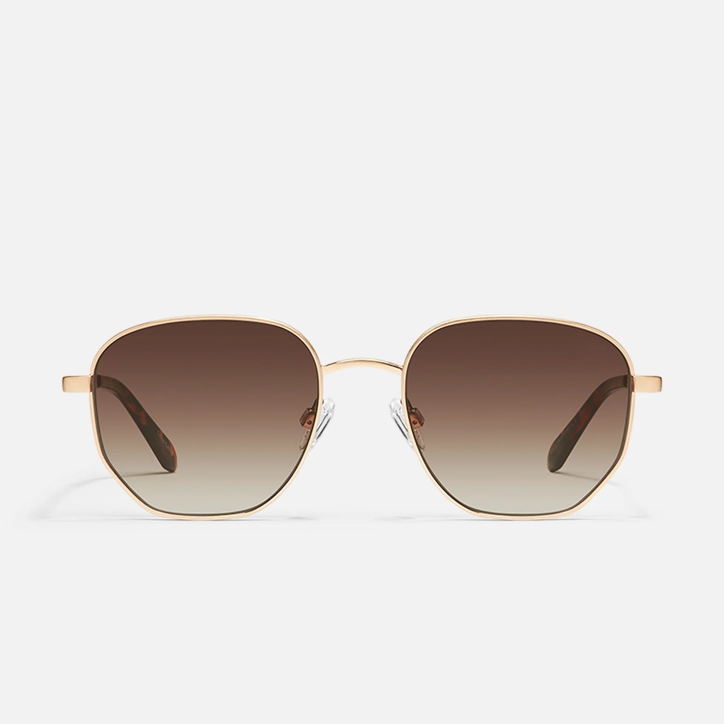QUAY SUNGLASSES - Big Time - Gold/Brown