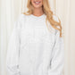 Heather grey crewneck sweatshirt with "Bride" written in white puff lettering