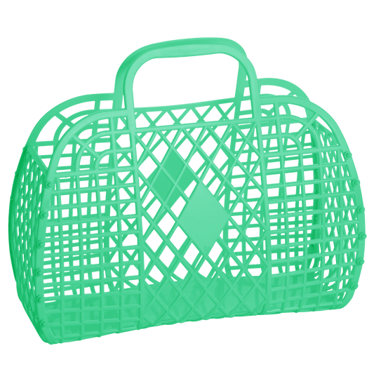 Large Retro Basket - Green - Luxxe Apparel